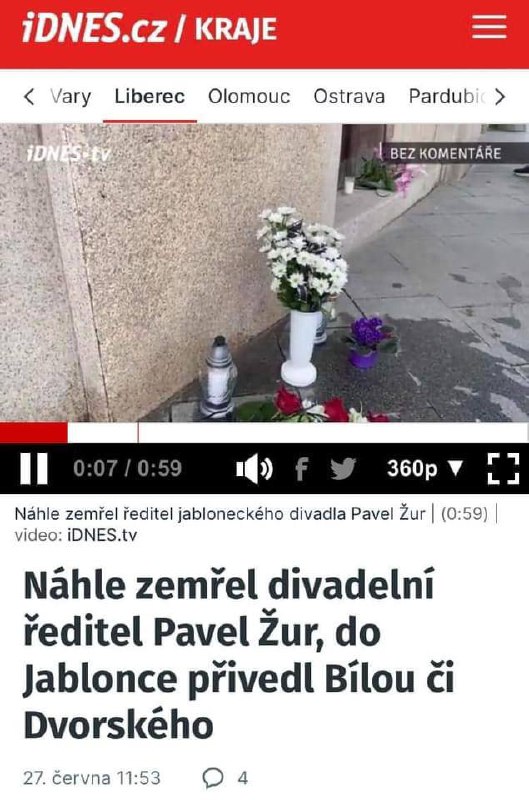 🇨🇿 ČR:  Pavel Žur uvěřil desinformacím a umřel. Ukazuje se navíc, že byl propagátorem...