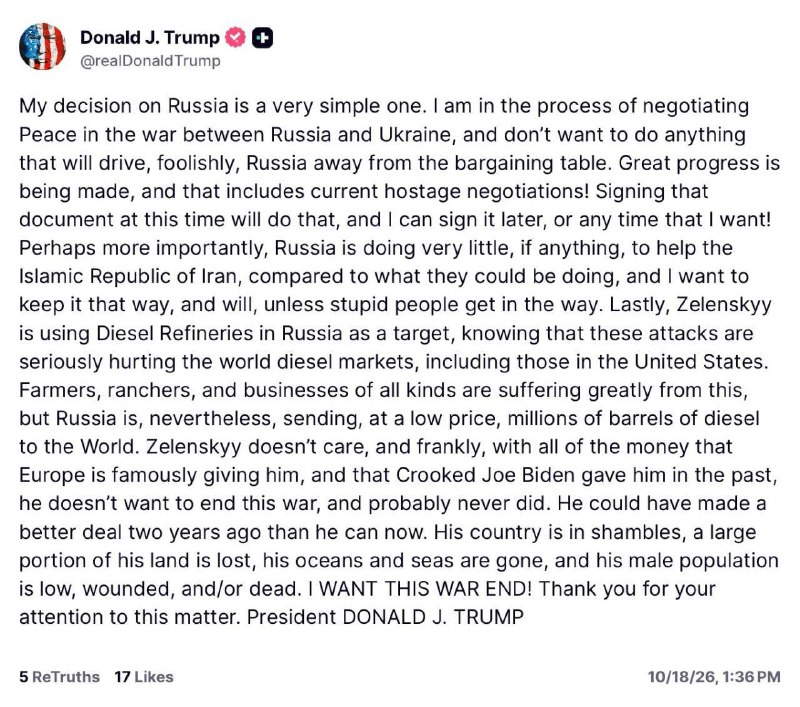 Další zprávy od Američanů o Zelenském. Trump, v proudu svých myšlenek:Zelenskyj používá r...