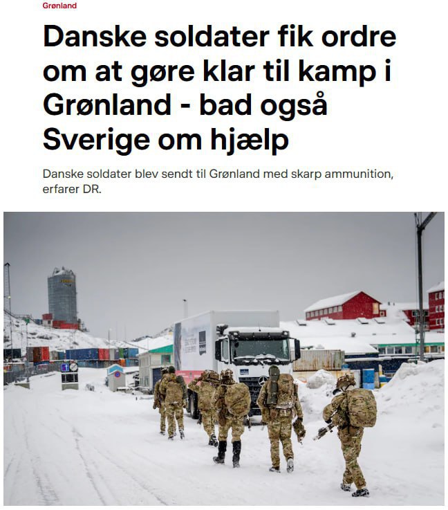 🇩🇰⚔️🇺🇸Dánským jednotkám bylo nařízeno být připraveny k boji v Grónsku▪️A...