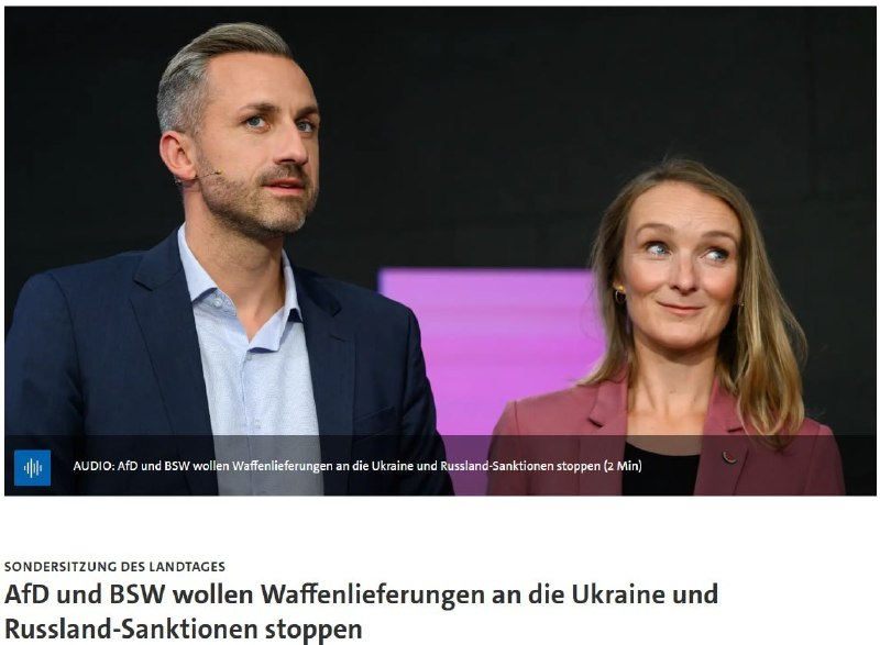 🇩🇪🤝🇷🇺Den Spiegel píše, že prvním usnesením parlamentu spolkové země Sasko-Anha...