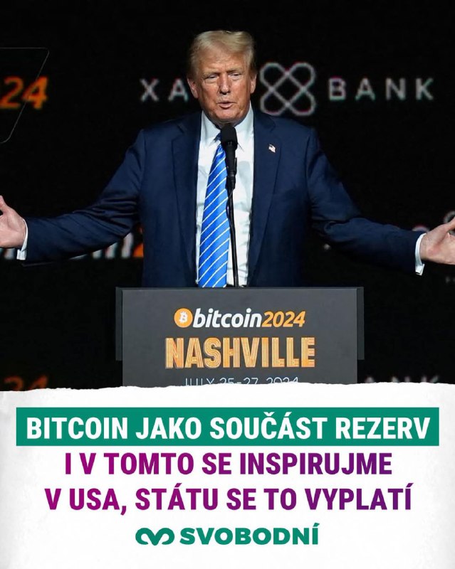 Diverzifikace státních rezerv je rozumná cesta a Donald Trump dělá dobře, když část rezerv ...