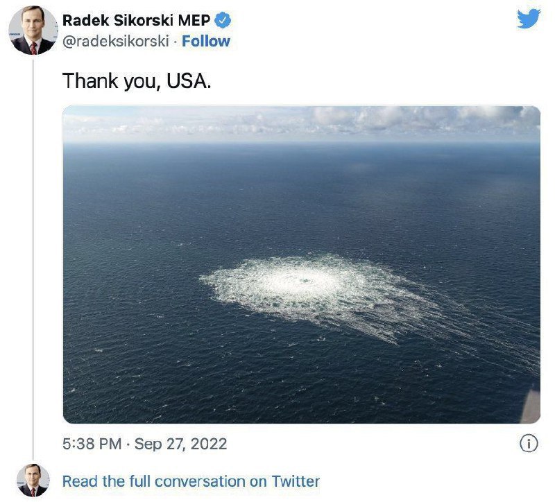 🇺🇸🇪🇺Dnes je výročí výbuchu na plynovodu Nord Stream. Na fotografii je nejznámějš?... 🇺🇸🇪🇺Dnes je výročí výbuchu na plynovodu Nord Stream. Na fotografii je nejznámějš?...