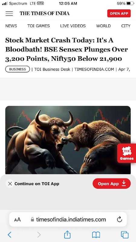 Dnešní krach na burze: je to krvavá lázeň! BSE Sensex se propadla přes 3200 bodů, Nifty50...