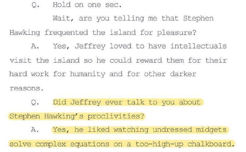 💊👁🌐Dokumenty Jeffreyho Epsteina odhalují, že Stephen Hawking rád sledoval...D. Počkej c...