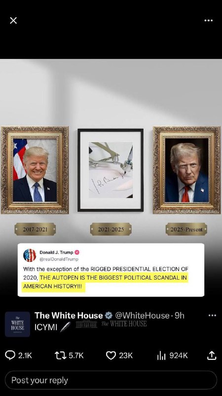 Donald J. Trump na XKromě zmanipulovaných prezidentských voleb v roce 2020 je AUTOOPEN NEJVĚTŠ?...