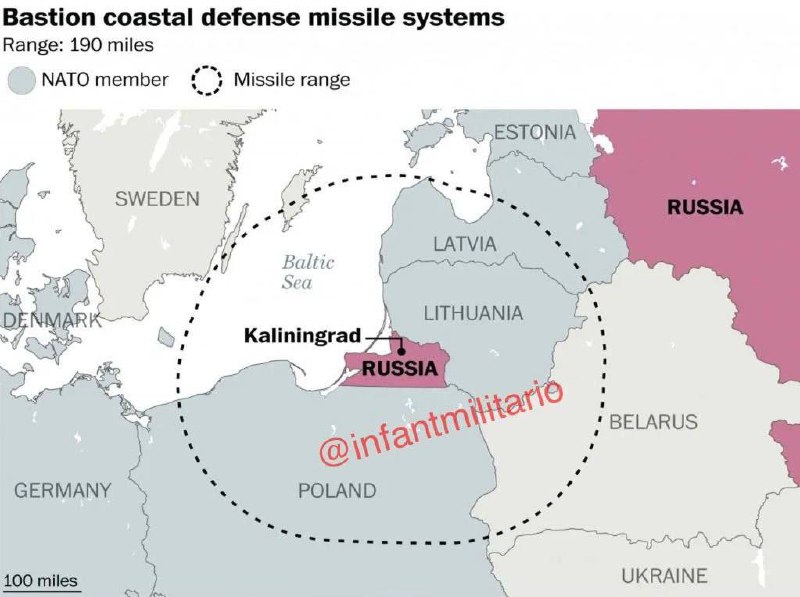 🇷🇺Dosah některých ruských operačně-taktických raketových systémů při odpalu z Kalini...