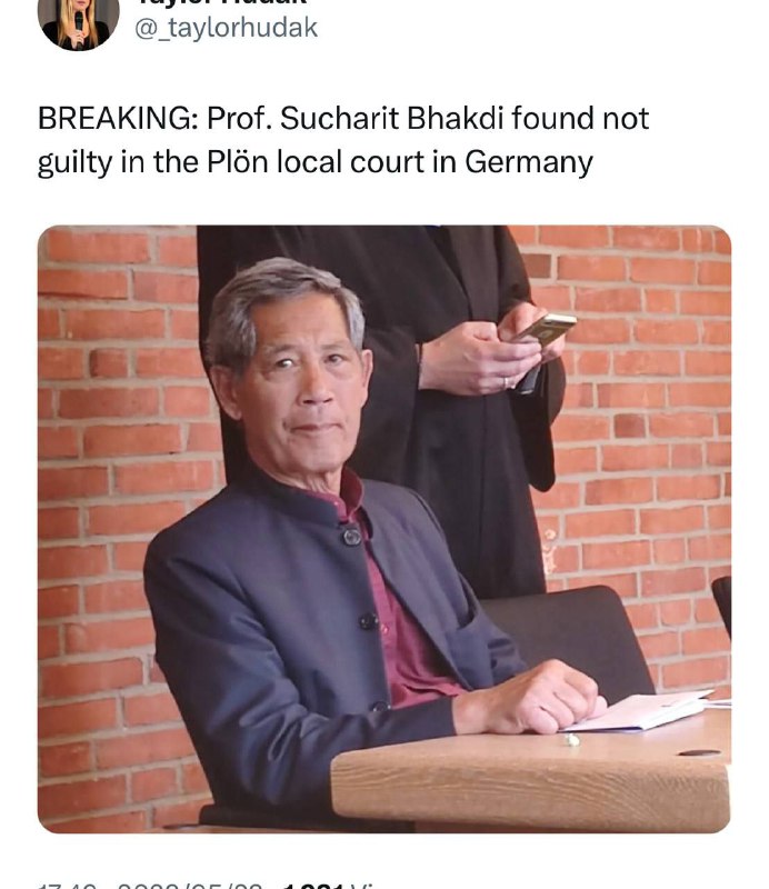 Dr. Bhakdi dnes stanul před soudem na základě obvinění z "podněcování mas" a "...