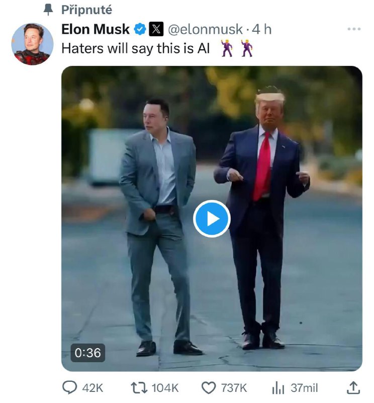 Elon Musk prohlásil, že je připraven si zatančit s Trumpem, pokud s tím bude americký preziden...