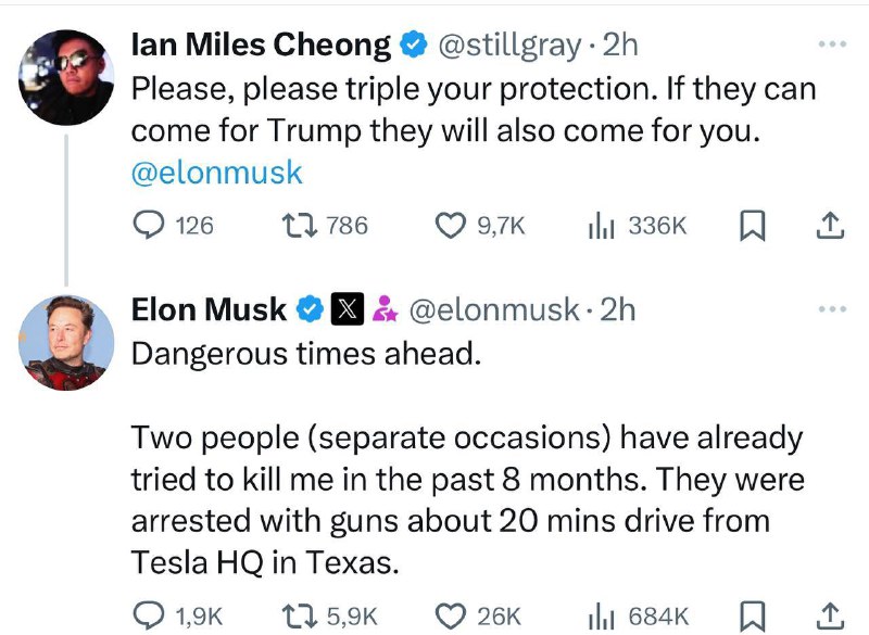 Elon Musk řekl, že pokusy byly učiněny i na něm, jako je Trump."Během posledních osmi m?...