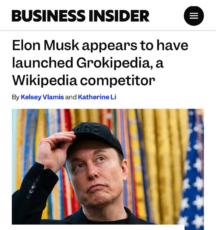 „Elon Musk zřejmě spustil Grokpedia, konkurenta Wikipedie“: Musk spustil alternativu k „Wiki... „Elon Musk zřejmě spustil Grokpedia, konkurenta Wikipedie“: Musk spustil alternativu k „Wiki...