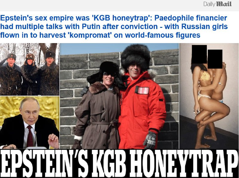 ‼️🇺🇸🇷🇺Epsteinova sexuální říše byla „medovou pastí KGB“, - Daily Mail 😂... ‼️🇺🇸🇷🇺Epsteinova sexuální říše byla „medovou pastí KGB“, - Daily Mail 😂...