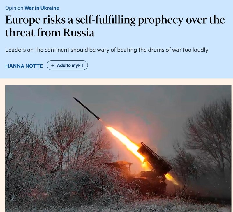 ‼️🇷🇺🇪🇺Evropská hysterie ohledně „nevyhnutelné“ války s Ruskem se může prom...