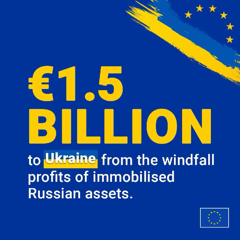 🇪🇺 Evropská komise oznámila přidělení první tranše 1,5 miliardy eur příjmů ze zmraze...