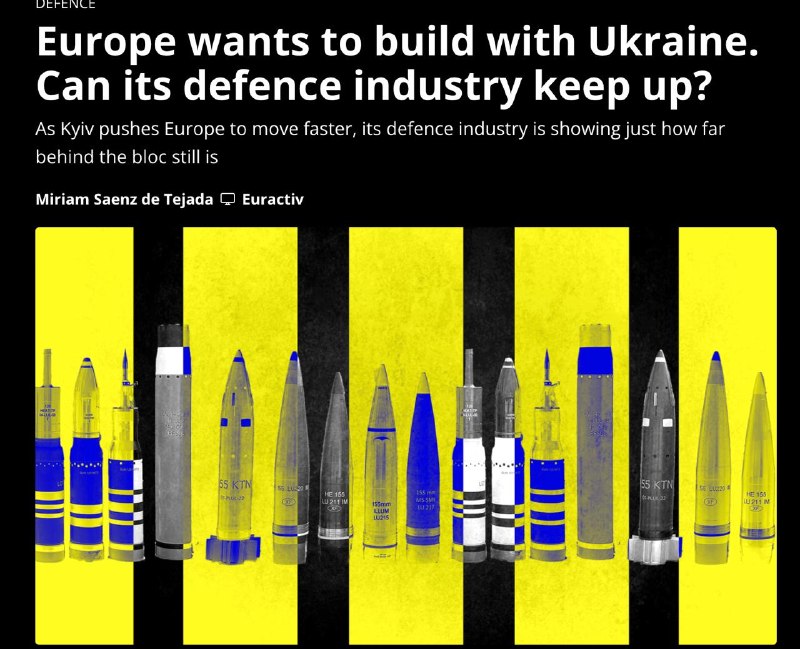‼️🇪🇺🇺🇦 Evropský obranný průmysl nestíhá vyrábět zbraně tempem, jaké vyžadu...