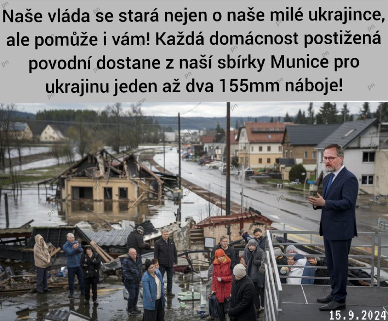 Fiala prý řekl, že si lidé postižení povodněmi klidně mohou požádat o finanční příspě...