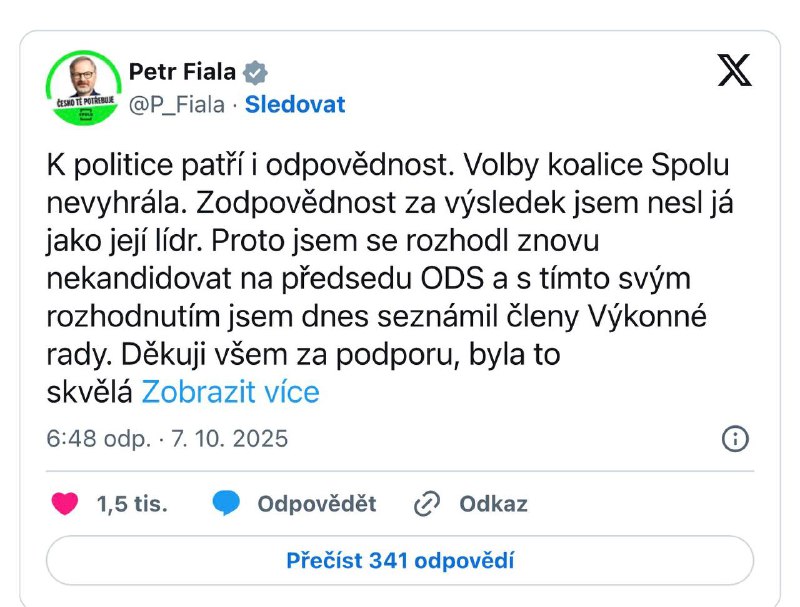 ⚡️🇨🇿Fiala už nebude předseda ODS. Rozpadne se i Spolu?Sledujte @neCT24 | 42TČen ⚡️🇨🇿Fiala už nebude předseda ODS. Rozpadne se i Spolu?Sledujte @neCT24 | 42TČen