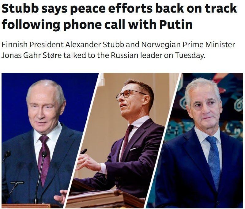 ‼️🇷🇺🇫🇮🇳🇴 Finsko a Norsko působily jako prostředníci mezi Kyjevem a Moskvou ... ‼️🇷🇺🇫🇮🇳🇴 Finsko a Norsko působily jako prostředníci mezi Kyjevem a Moskvou ...