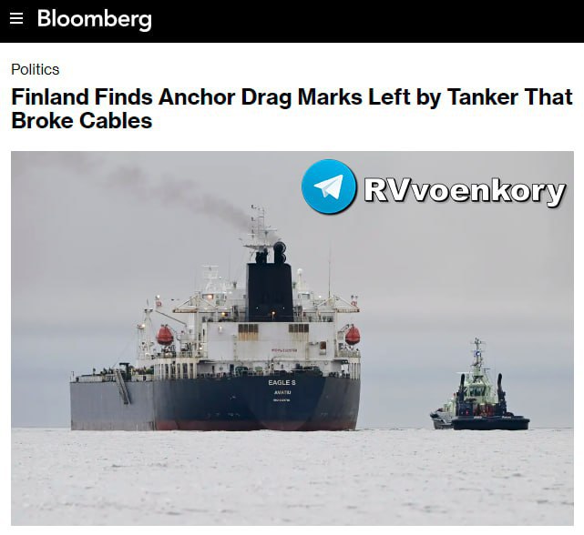 ‼️🇫🇮 Finsko identifikovalo osobu odpovědnou za přestřižení kabelu - Bloomberg▪️Po...