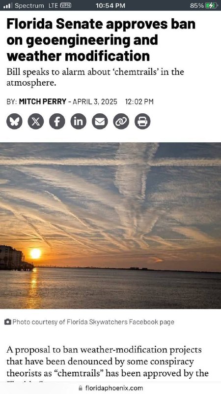 😎🇺🇸🦅🔥FLORIDA schválila ZÁKAZ CHEMTRAILŮ A GEOINŽENÝRSTVÍ - ZMĚNY POČASÍ ⚡?...