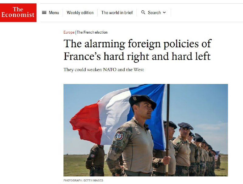🔥 Francouzské pravicové a levicové strany by mohly oslabit NATO a Západ, obává se The Econo...