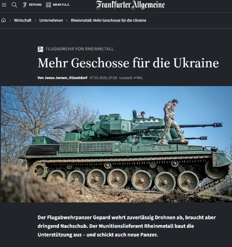 📰🇩🇪🇺🇦Frankfurter: Německo začalo zásobovat Ukrajinu svým nejnovějším bojovým ...