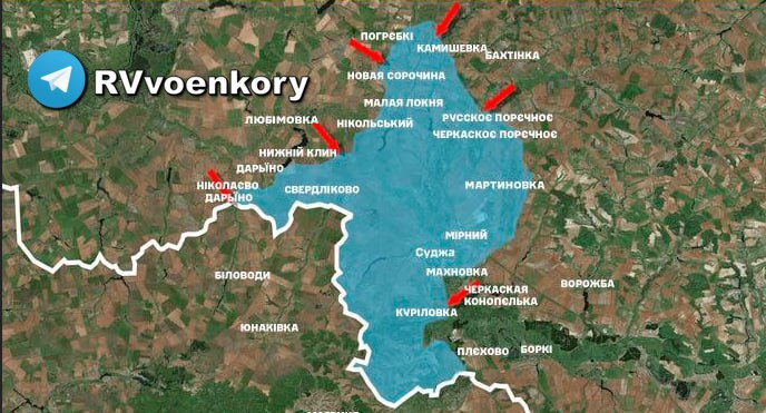 🇷🇺⚔️ 🇺🇦 Generální štáb ukrajinských ozbrojených sil poprvé ukázal mapu Kursk...
