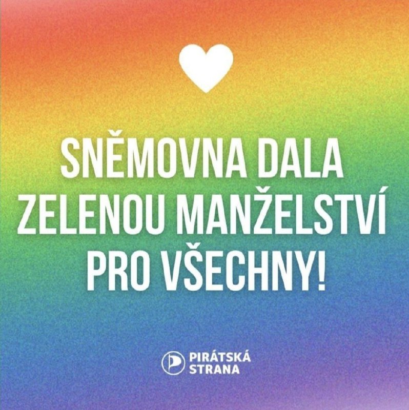 🇨🇿🏳️‍🌈Hlasovali všichni krom SPD a KDU-ČSL.