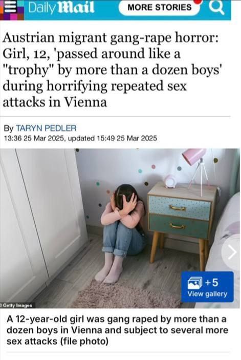 🆘🇦🇹🩸🔞Horor ze znásilnění rakouským migrantským gangem: 12letá dívka "Pro?...
