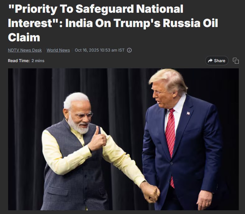 🇮🇳🇺🇸🇷🇺 „Indické úřady v oblasti dovozu energetických surovin se řídí záj...