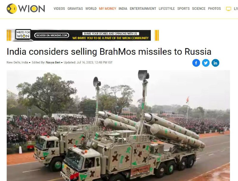 🇮🇳 🇷🇺 Indie může dodávat rakety do RuskaIndie zvažuje vstup na ruský trh s dodávka...