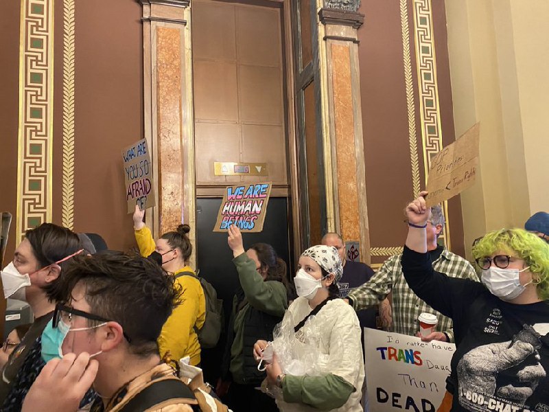 Iowa State Capitol Storming organizovaná masivní skupinou radikálních trans aktivistů*Lidé pro...
