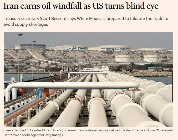 💭Írán vydělává přibližně 140 milionů dolarů denně na vývozu ropy, protože ceny vzros...