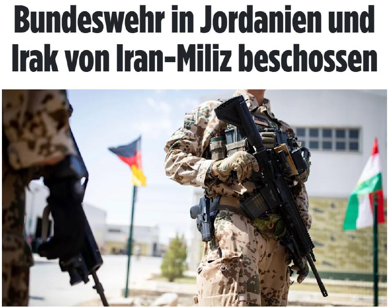 ‼️🇮🇷🇩🇪 Írán zasáhl základny v Jordánsku a Iráku, kde jsou rozmístěni vojáci...