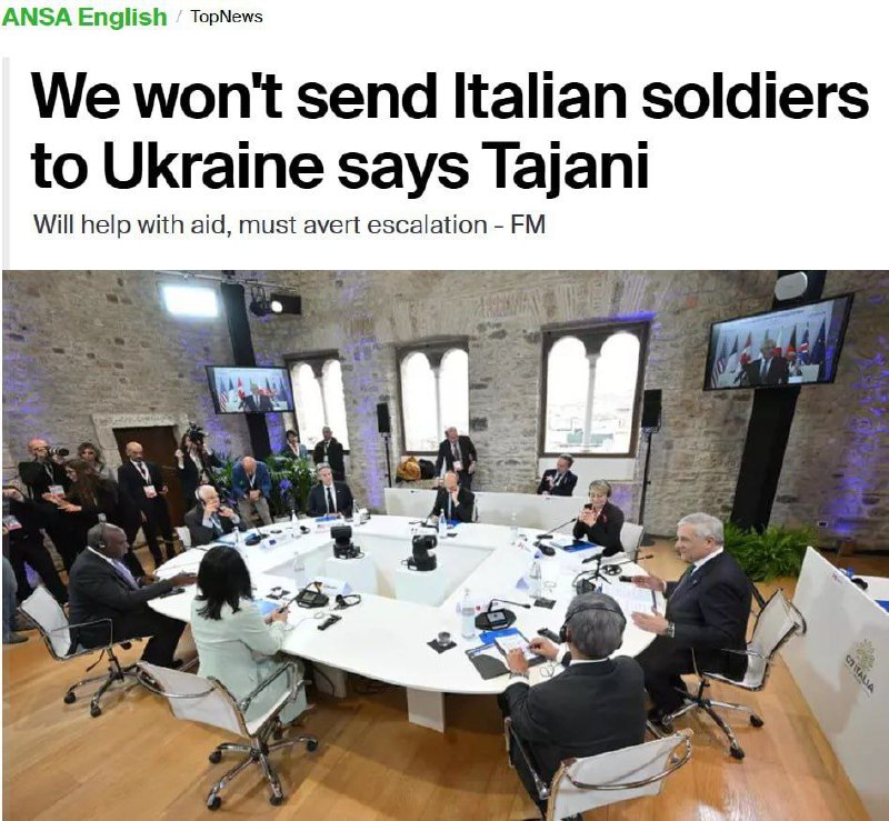 Itálie nepošle na Ukrajinu jediného vojáka – italského ministra zahraničí Tajaniho "Po...