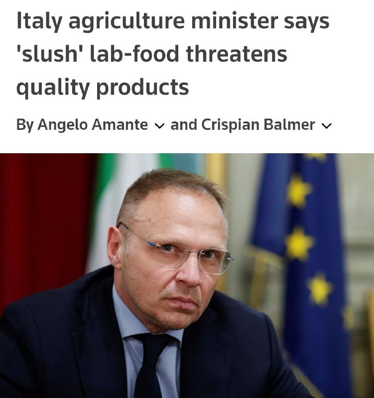 🇮🇹 Italský ministr zemědělství označil laboratorně vypěstované potraviny za „břečk...