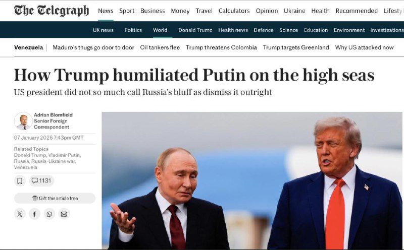 .Jak Trump ponížil Putina na volném moři - s tímto titulkem vyšel včera redakční článek b... .Jak Trump ponížil Putina na volném moři - s tímto titulkem vyšel včera redakční článek b...