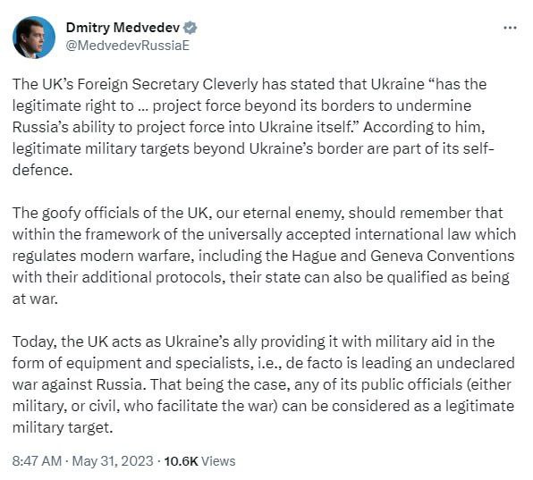 🇬🇧Jakýkoli britský úředník může být považován za legitimní cíl Ruské federace, pr...