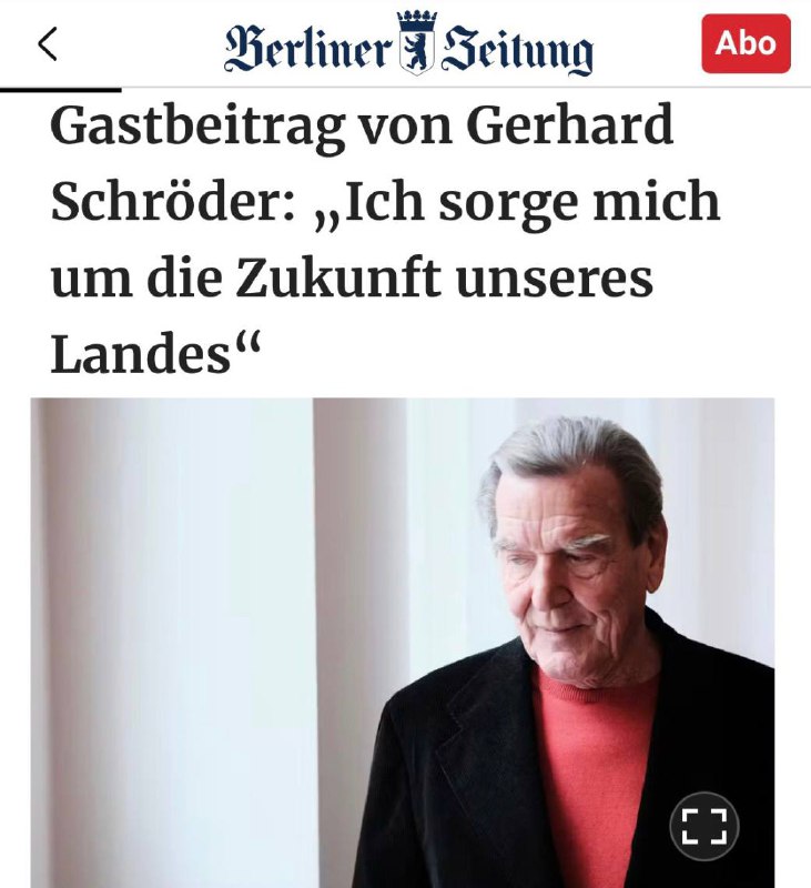 „Jsem znepokojen budoucností naší země“: Bývalý německý kancléř Schröder se domnívá...