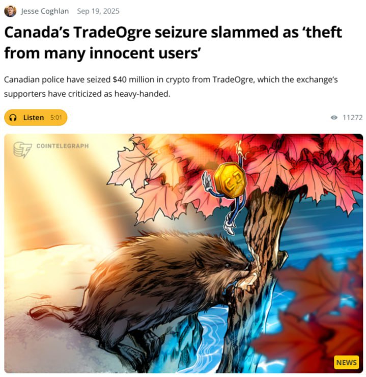 🇨🇦 Kanada zabavuje 40 milionů dolarů od majitelů kryptoměn💰 Kanadské úřady zasáhly ...