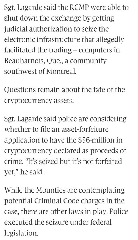 🇨🇦 Kanada zabavuje 40 milionů dolarů od majitelů kryptoměn💰 Kanadské úřady zasáhly ...