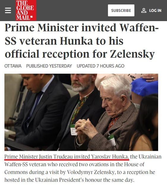 Kanadský premiér Trudeau přesto osobně poslal pozvánku esesákovi Jaroslavu HunkemuMédia to zj...