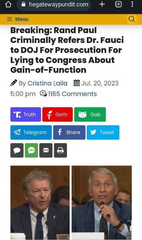 Kancelářská budova Randa Paula hoří den poté, co je Fauci žalován21. července 2023Ať už t...