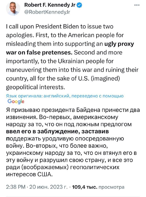 🇺🇸Kandidát na amerického prezidenta Robert Kennedy vyzval prezidenta Bidena, aby se dvakrát...