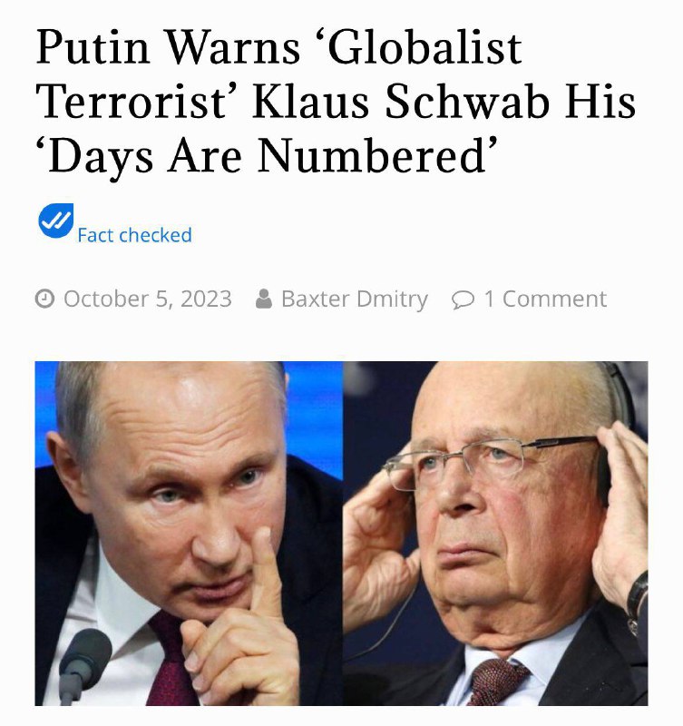 Klaus Schwab ze Světového ekonomického fóra je „globální terorista“, který „drží lids...