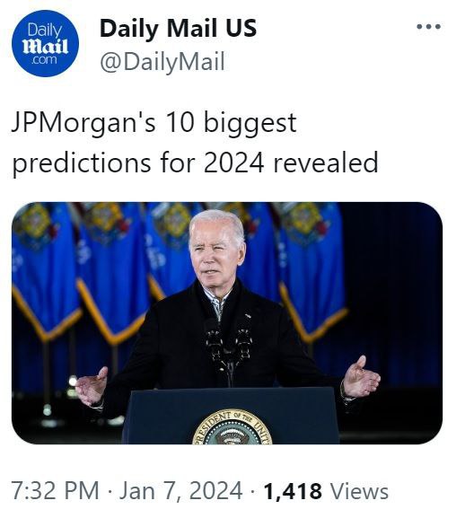 Klíčové prognózy finanční skupiny JP MORGAN pro rok 2024:- dolar si zachová stabilitu a 50pro...