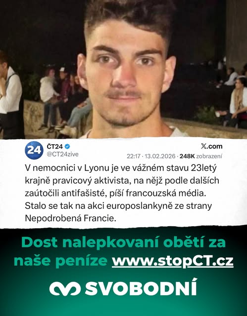 Krajně pravicový aktivista⁉️ Chtěla tímto nálepkováním ČT24 podprahově říct, že si t...