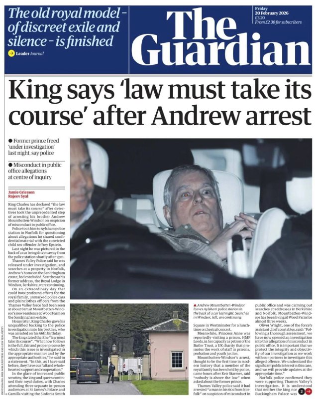 „Král řekl: „Zákon musí být dodržován“:Všechna britská média vydala stejnou obálku ... „Král řekl: „Zákon musí být dodržován“:Všechna britská média vydala stejnou obálku ...