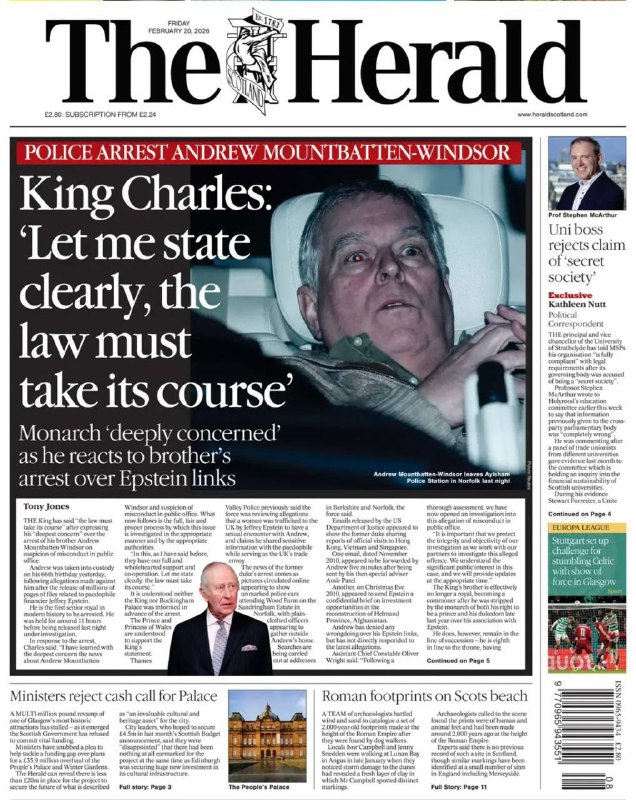 „Král řekl: „Zákon musí být dodržován“:Všechna britská média vydala stejnou obálku ... „Král řekl: „Zákon musí být dodržován“:Všechna britská média vydala stejnou obálku ...