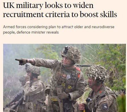🇬🇧Kvůli nedostatku vojáků v britské armádě chtějí úřady verbovat lidi s duševním o...