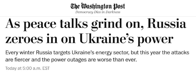Kyjev a východní Ukrajina jsou na pokraji úplného výpadku proudu, píše The Washington Post s ...